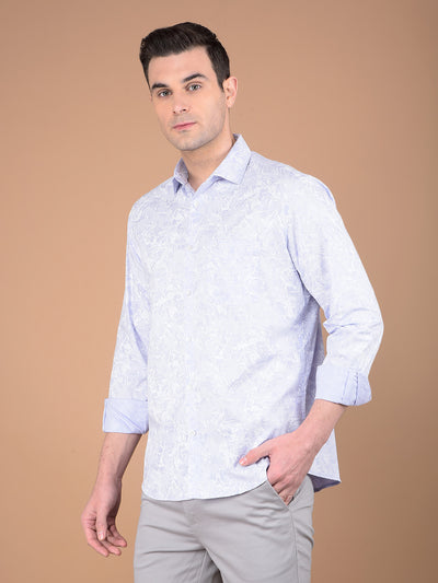 Purple Printed Shirt-Men Shirts-Crimsoune Club
