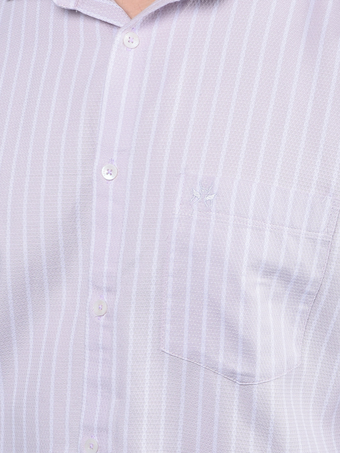 Purple Vertical Stripes 100% Cotton Knitted Shirt-Men Shirts-Crimsoune Club
