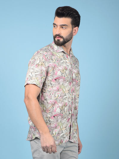 Multi-Color Floral Print 100% Cotton Shirt-Men Shirts-Crimsoune Club