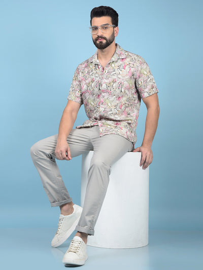 Multi-Color Floral Print 100% Cotton Shirt-Men Shirts-Crimsoune Club