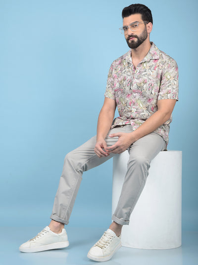 Multi-Color Floral Print 100% Cotton Shirt-Men Shirts-Crimsoune Club