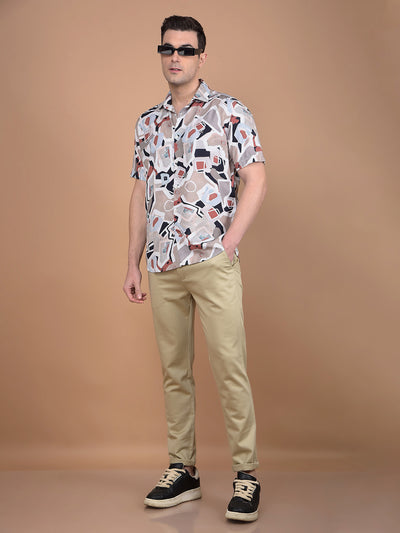 Multi-Color Abstract Print Shirt-Men Shirts-Crimsoune Club