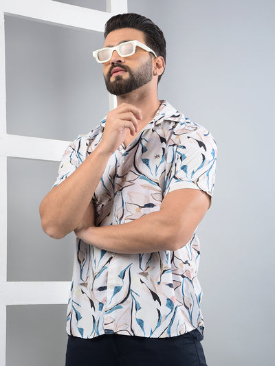 Multi-Color Floral Print Shirt-Men Shirts-Crimsoune Club