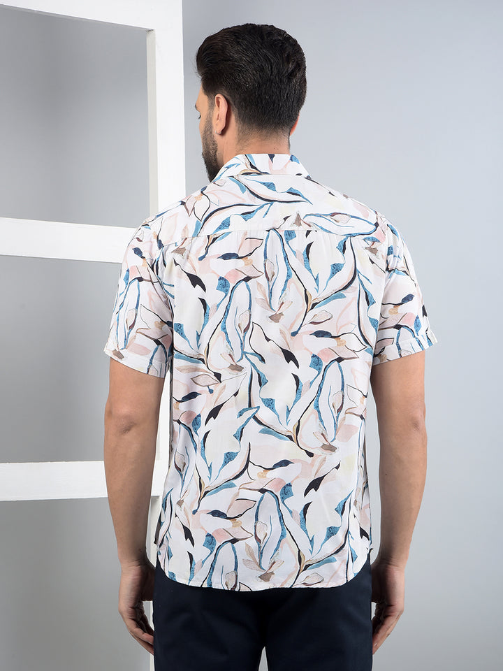 Multi-Color Floral Print Shirt-Men Shirts-Crimsoune Club