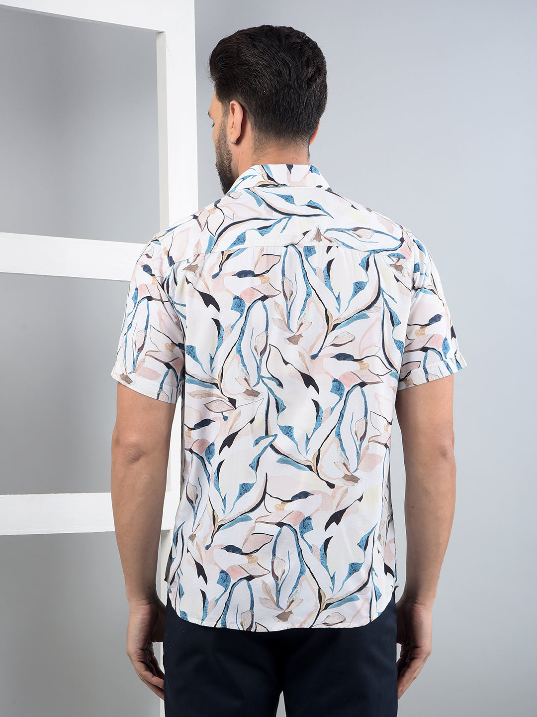 Multi-Color Floral Print Shirt-Men Shirts-Crimsoune Club