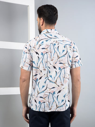 Multi-Color Floral Print Shirt-Men Shirts-Crimsoune Club