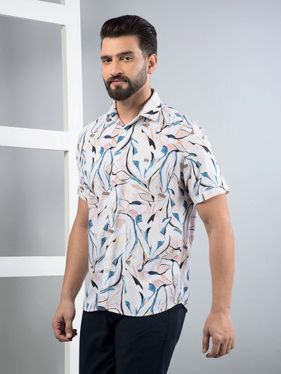 Multi-Color Floral Print Shirt-Men Shirts-Crimsoune Club