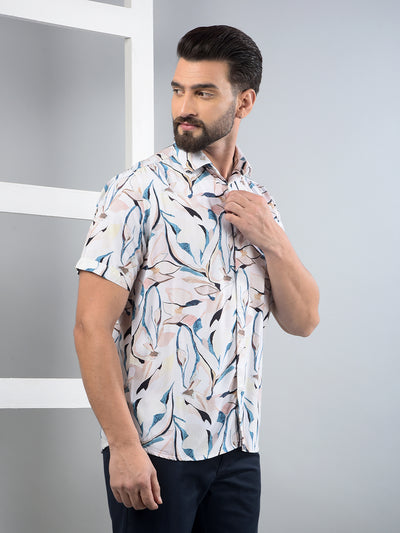 Multi-Color Floral Print Shirt-Men Shirts-Crimsoune Club