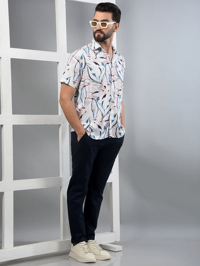 Multi-Color Floral Print Shirt-Men Shirts-Crimsoune Club