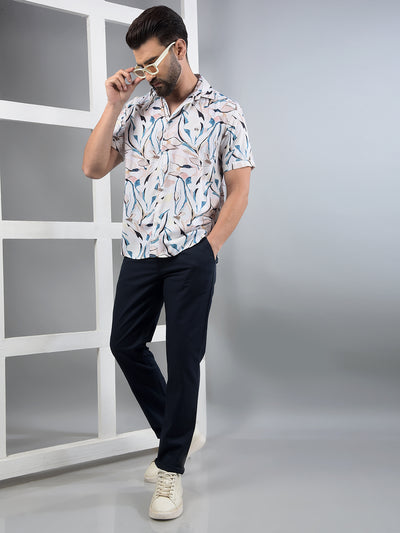 Multi-Color Floral Print Shirt-Men Shirts-Crimsoune Club