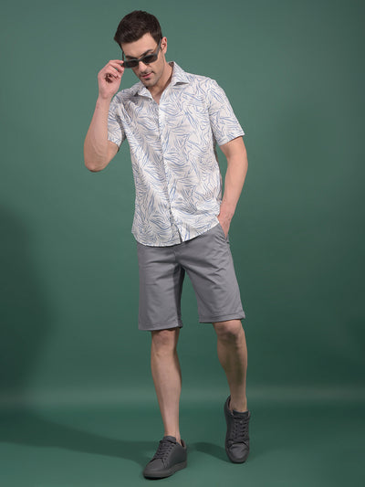 Blue Printed Shirt-Men Shirts-Crimsoune Club