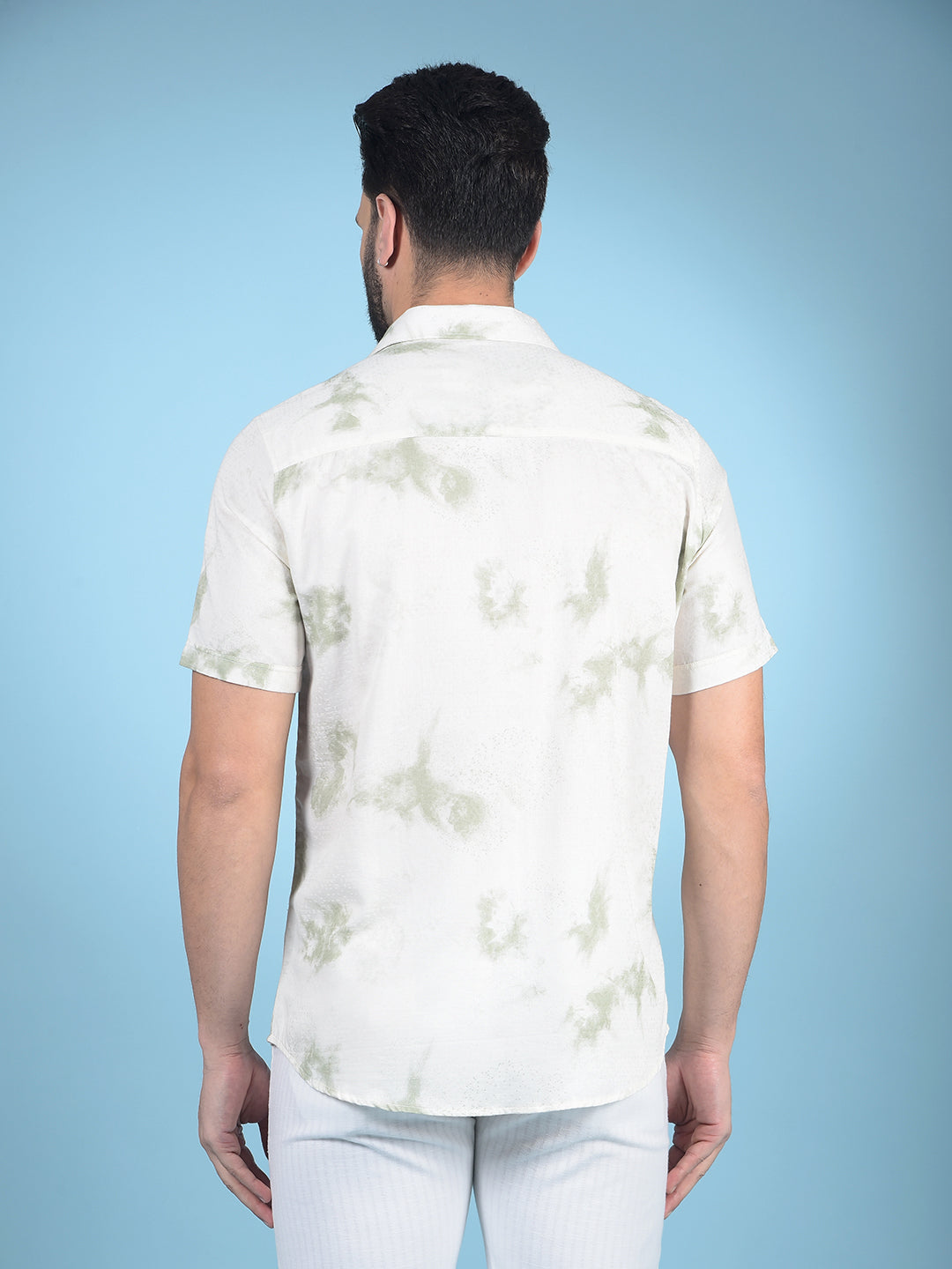 Green Printed Shirt-Men Shirts-Crimsoune Club