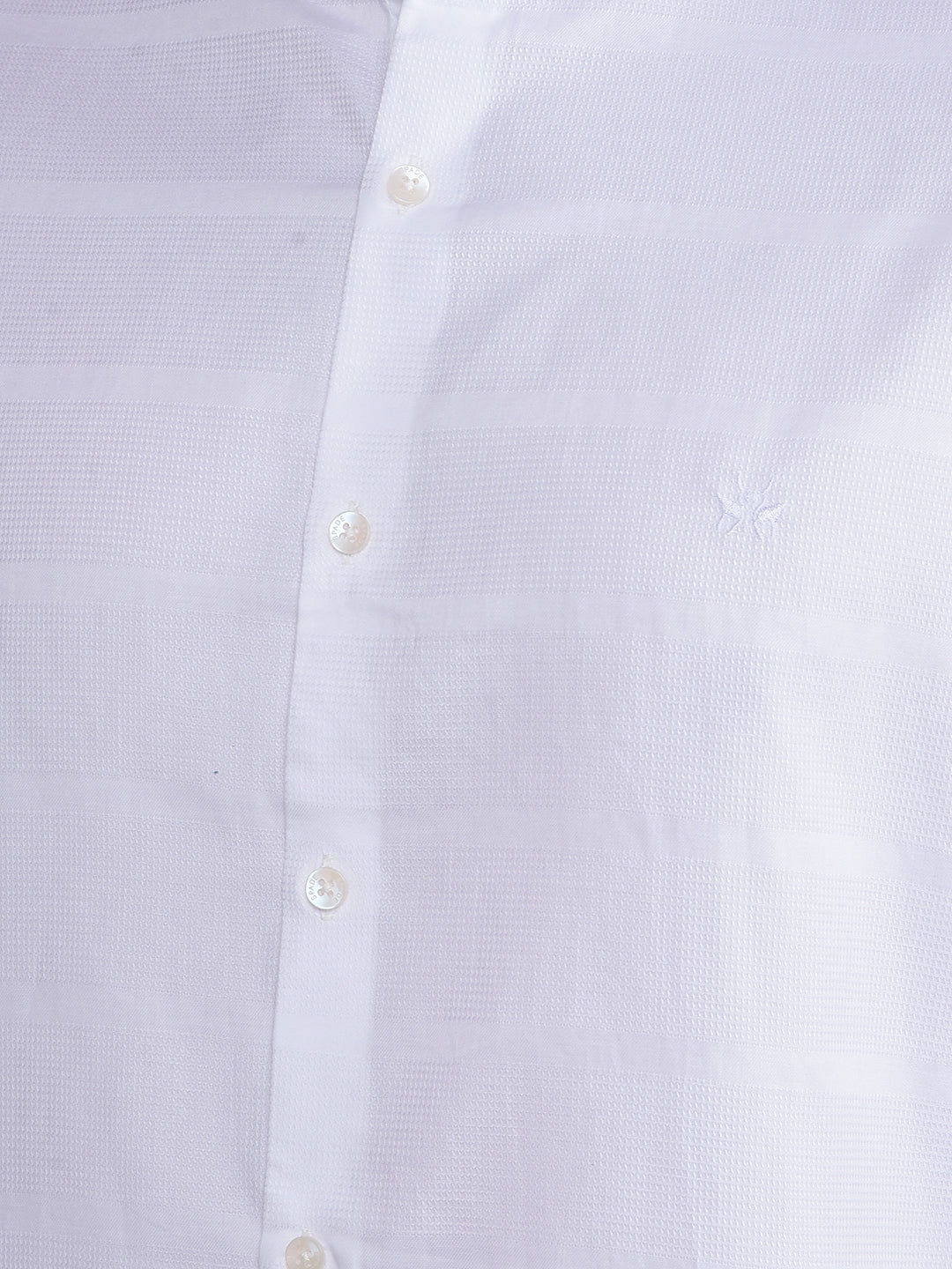 White 100% Cotton Knitted Shirt-Men Shirts-Crimsoune Club