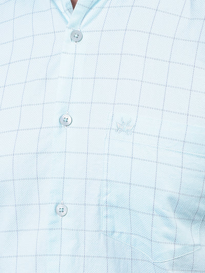 Green Checked 100% Cotton Shirt-Men Shirts-Crimsoune Club