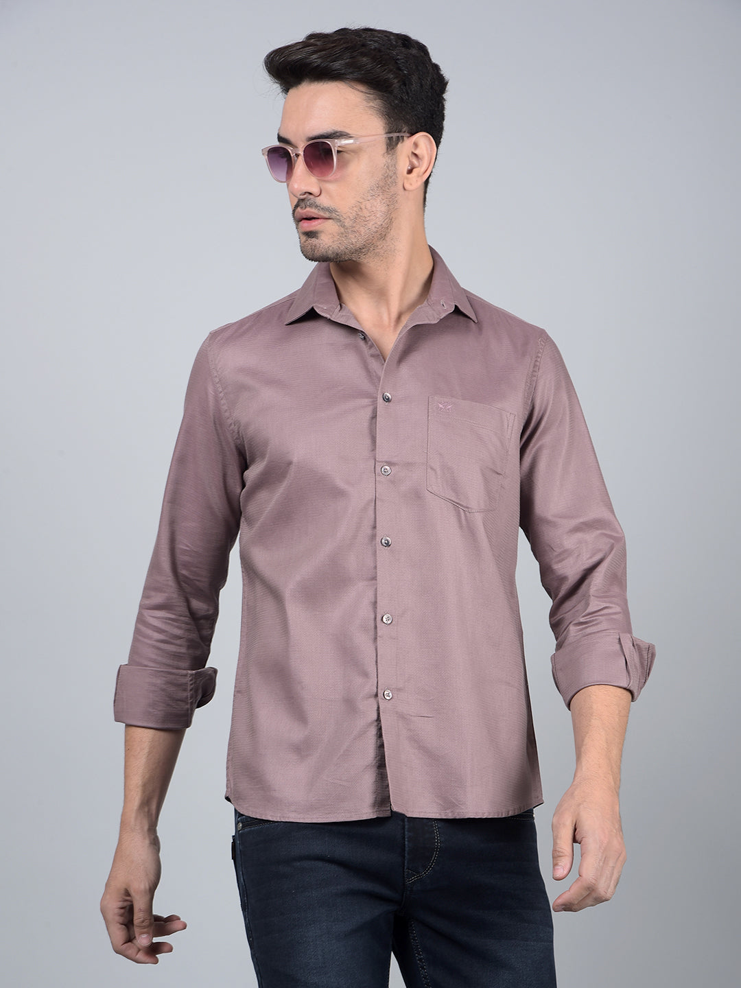 Wine Printed Shirt-Men Shirts-Crimsoune Club