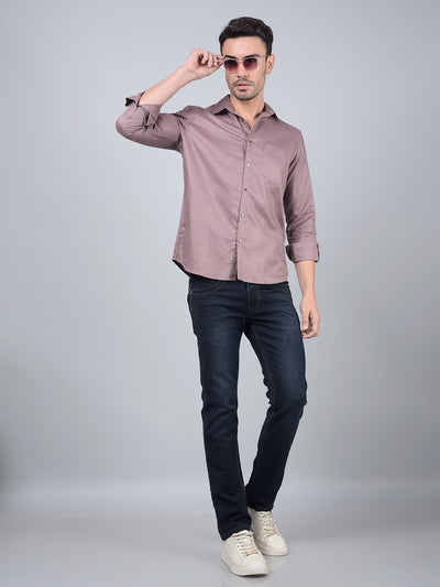 Wine Printed Shirt-Men Shirts-Crimsoune Club