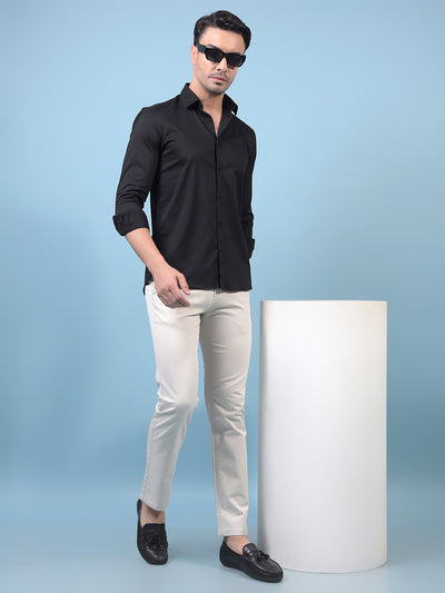 Men's Black Shirt-Men Shirts-Crimsoune Club