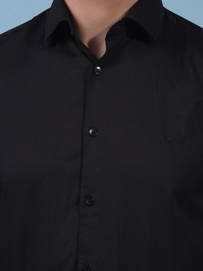 Men's Black Shirt-Men Shirts-Crimsoune Club