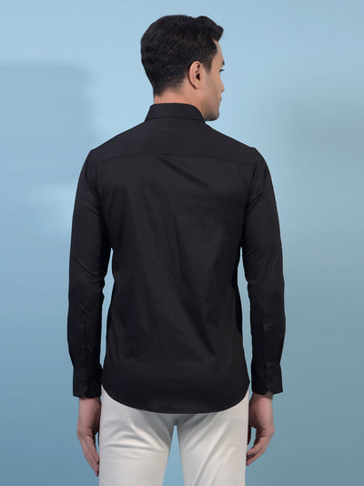 Men's Black Shirt-Men Shirts-Crimsoune Club