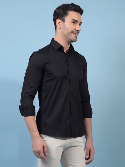 Men's Black Shirt-Men Shirts-Crimsoune Club