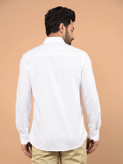 White Printed Shirt-Men Shirts-Crimsoune Club