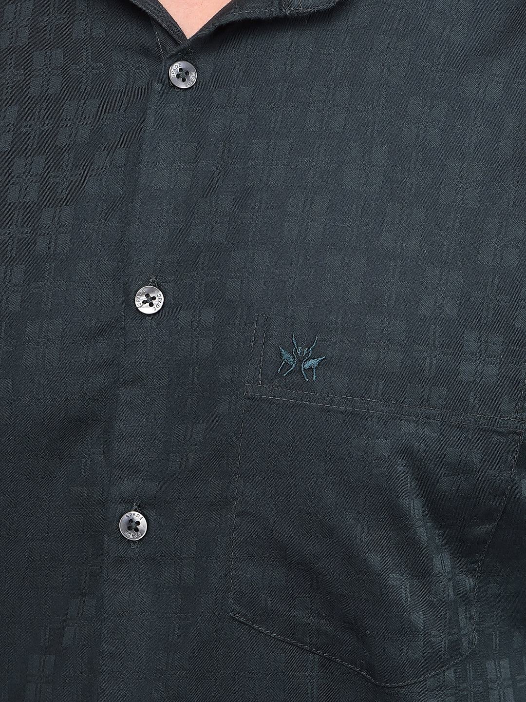 Green Printed Shirt-Men Shirts-Crimsoune Club