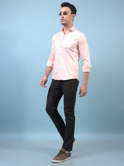 Men's Peach Shirt-Men Shirts-Crimsoune Club
