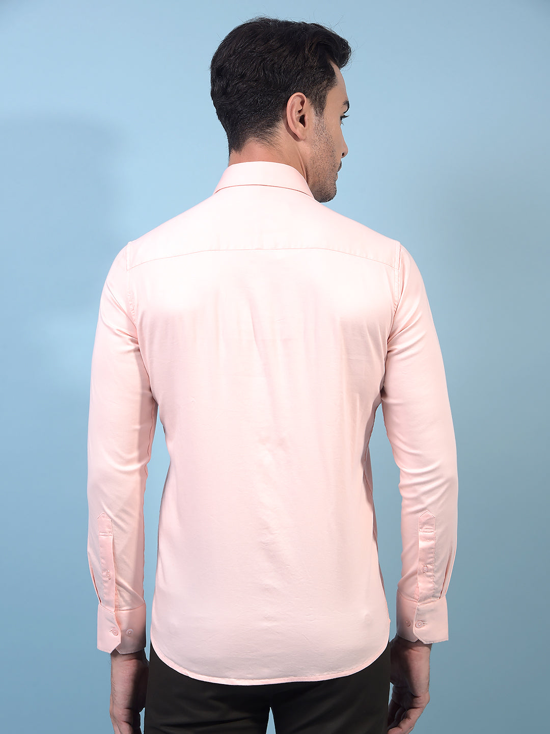 Men's Peach Shirt-Men Shirts-Crimsoune Club