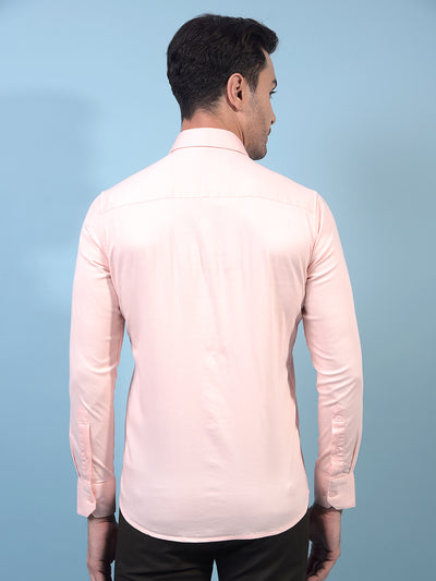 Men's Peach Shirt-Men Shirts-Crimsoune Club