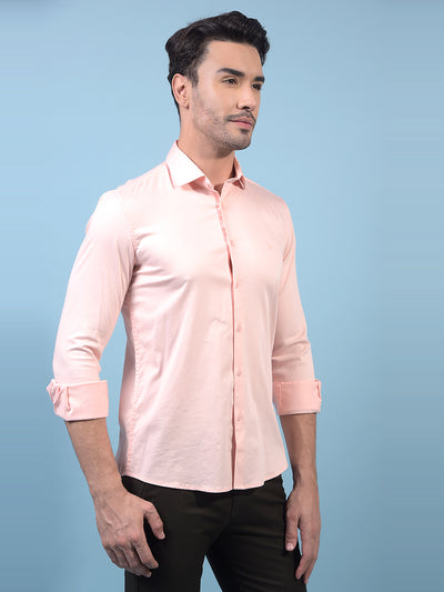Men's Peach Shirt-Men Shirts-Crimsoune Club