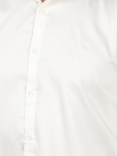 Off White Cotton Shirt-Men Shirts-Crimsoune Club