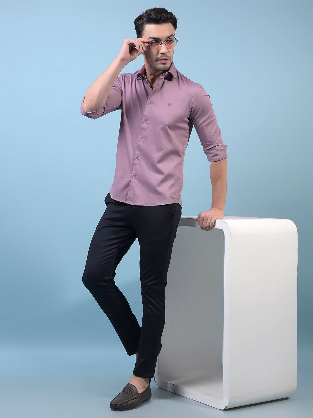 Men's Purple Shirt-Men Shirts-Crimsoune Club