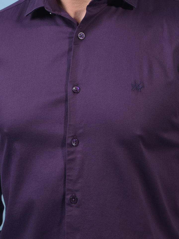 Men's Purple Shirt-Men Shirts-Crimsoune Club