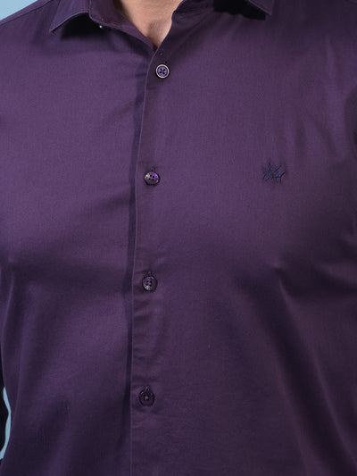 Men's Purple Shirt-Men Shirts-Crimsoune Club