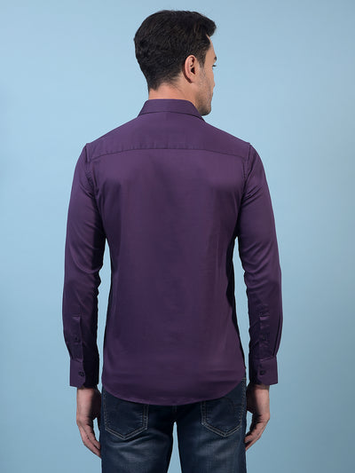 Men's Purple Shirt-Men Shirts-Crimsoune Club