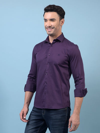 Men's Purple Shirt-Men Shirts-Crimsoune Club
