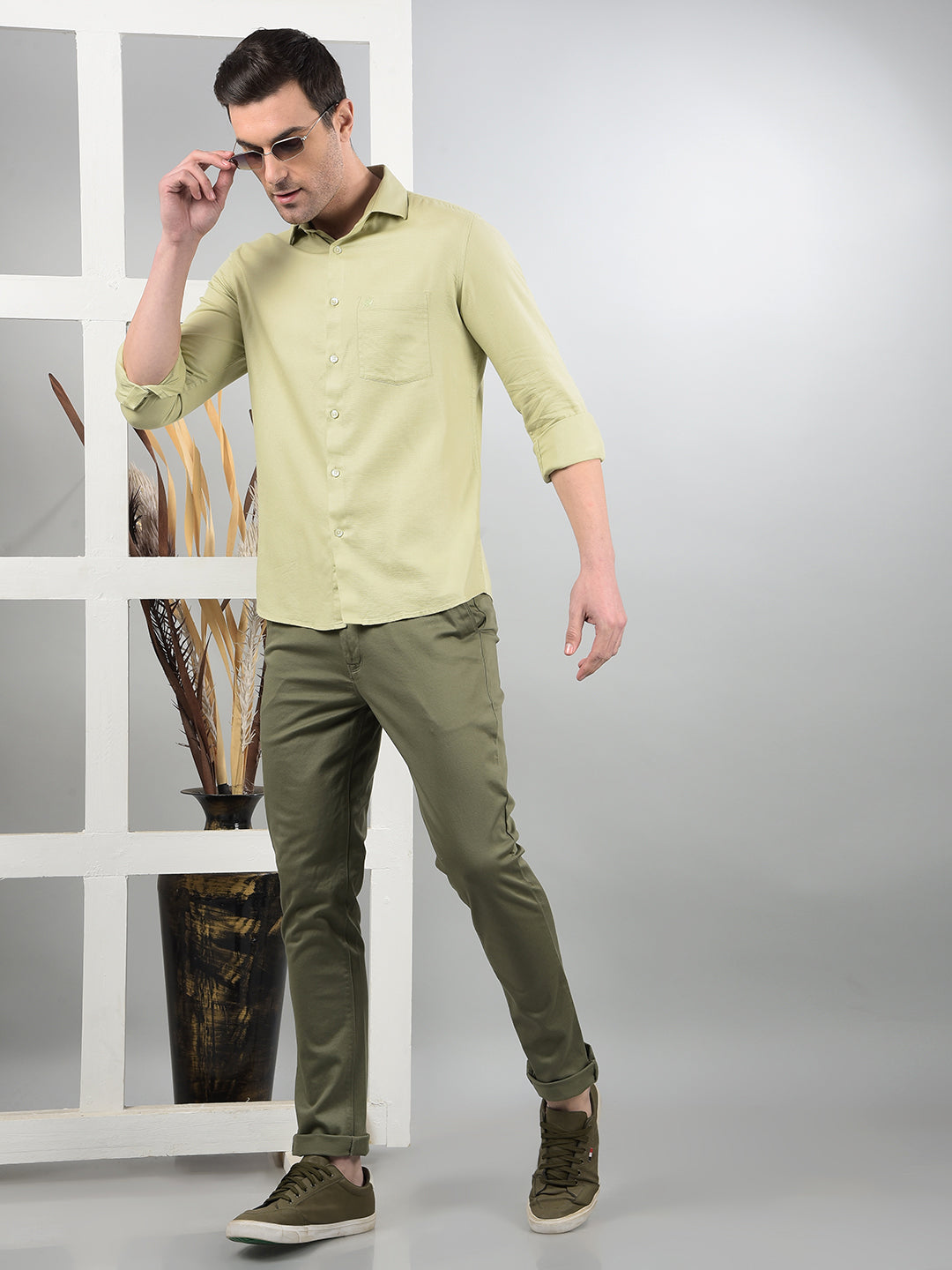Green Shirt-Men Shirts-Crimsoune Club
