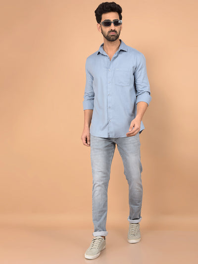 Blue Shirt-Men Shirts-Crimsoune Club