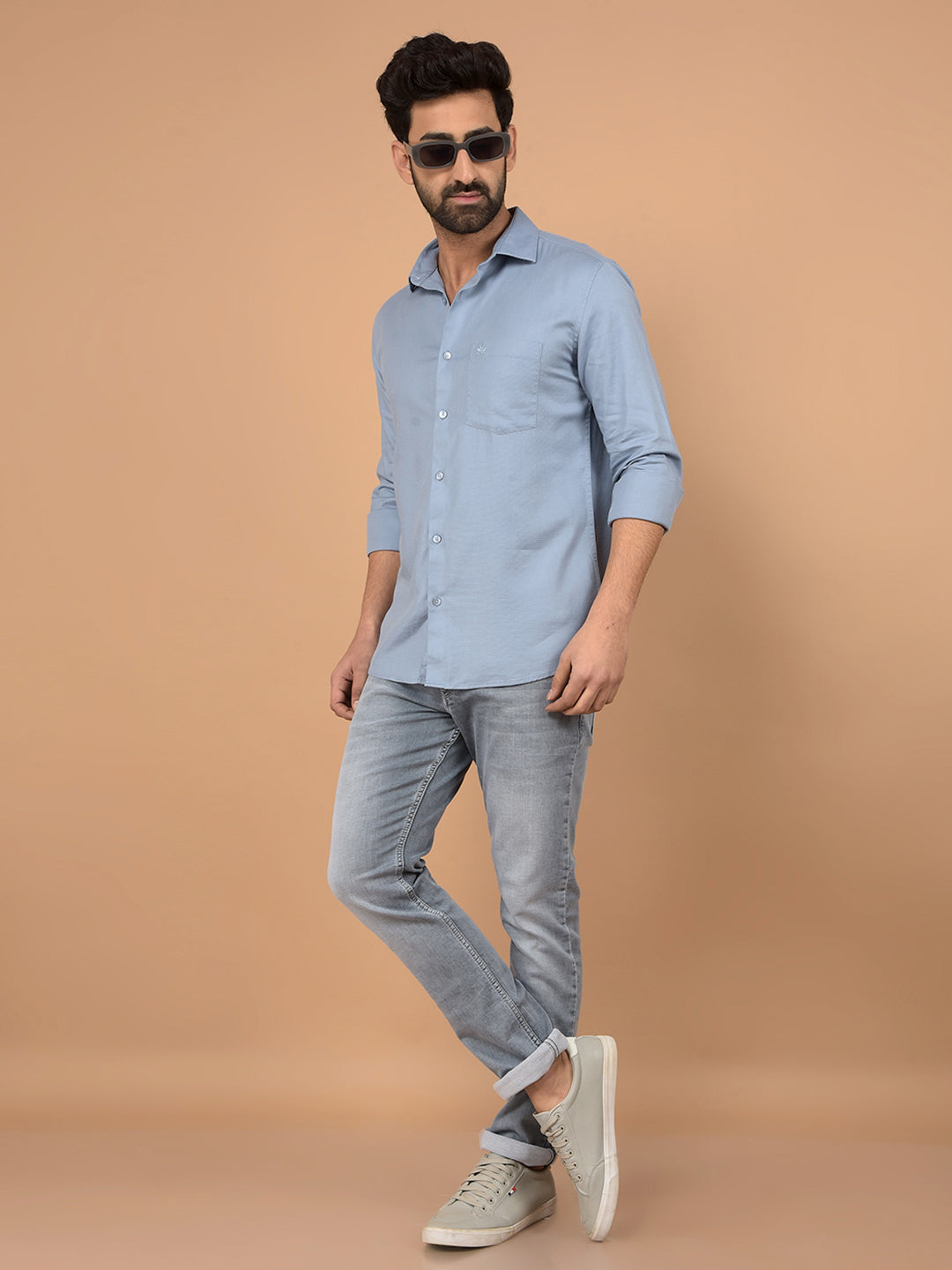 Blue Shirt-Men Shirts-Crimsoune Club