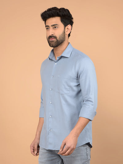 Blue Shirt-Men Shirts-Crimsoune Club