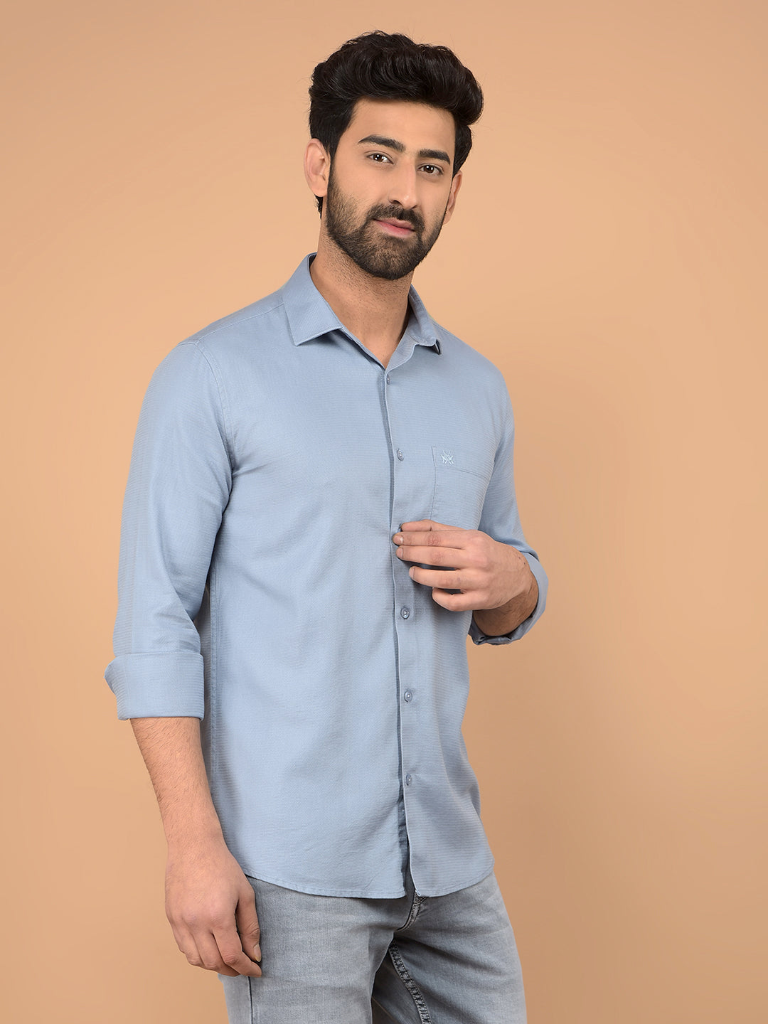 Blue Shirt-Men Shirts-Crimsoune Club