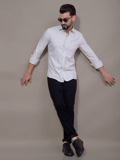 Grey Modal Shirt-Men Shirts-Crimsoune Club