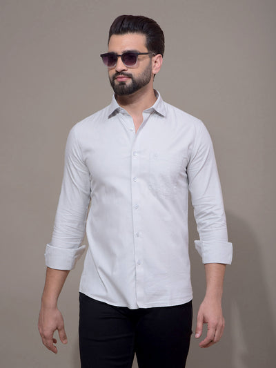 Grey Modal Shirt-Men Shirts-Crimsoune Club