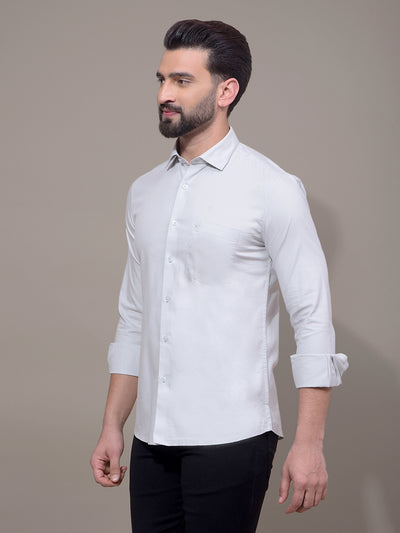 Grey Modal Shirt-Men Shirts-Crimsoune Club