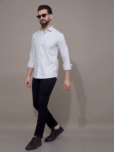 Grey Modal Shirt-Men Shirts-Crimsoune Club