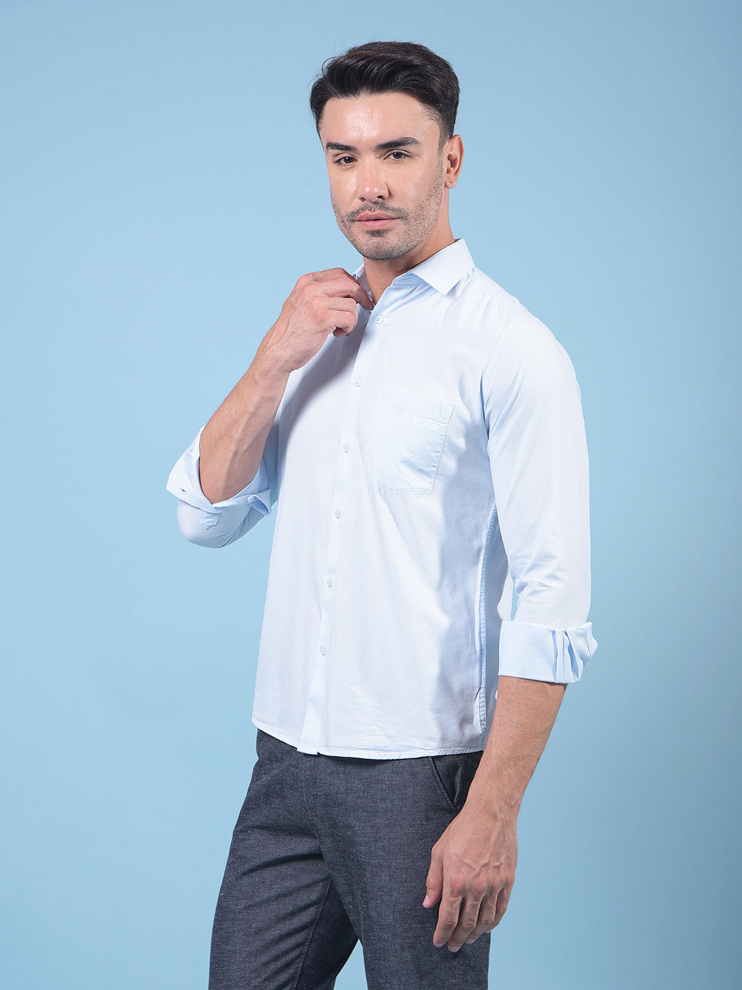 Blue Shirt-Men Shirts-Crimsoune Club