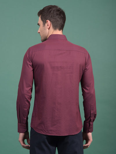 Maroon Modal Shirt-Men Shirts-Crimsoune Club