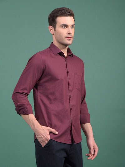 Maroon Modal Shirt-Men Shirts-Crimsoune Club