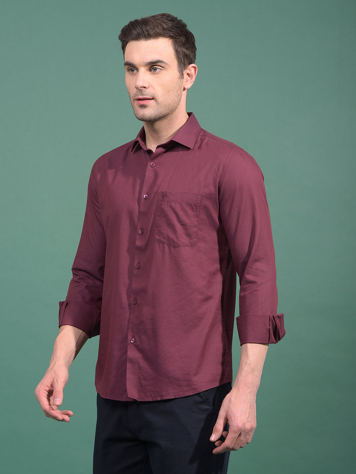 Maroon Modal Shirt-Men Shirts-Crimsoune Club