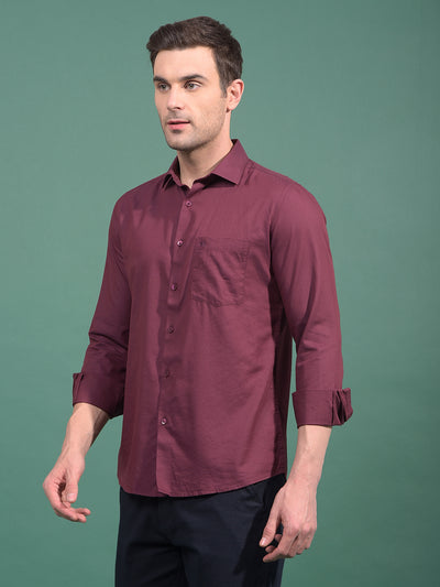 Maroon Modal Shirt-Men Shirts-Crimsoune Club